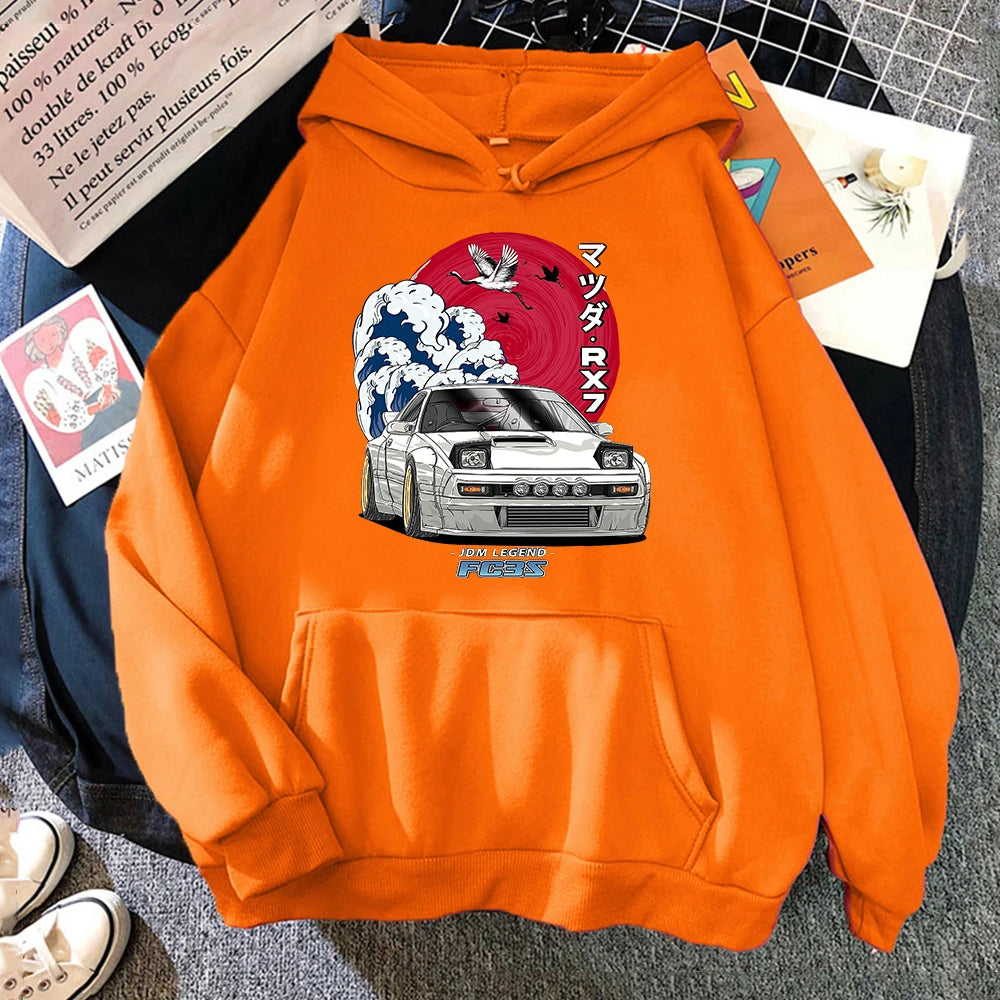 Anime Hoodie Women Men Long Sleeve Streetwear for Nippon Crewneck Sweatshirts Tops Y2k Oversized Hoody Japanese Anime Print