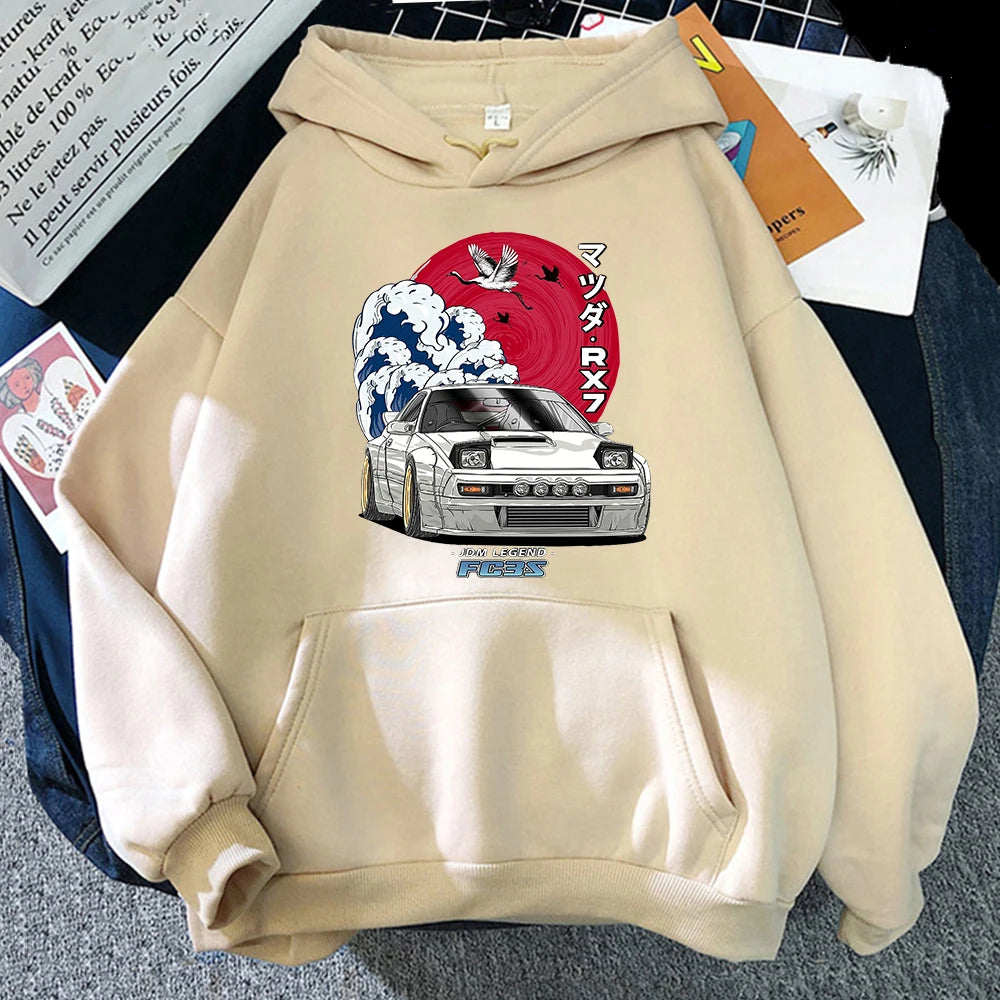 Anime Hoodie Women Men Long Sleeve Streetwear for Nippon Crewneck Sweatshirts Tops Y2k Oversized Hoody Japanese Anime Print