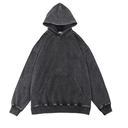 Anime Hoodie for Men Women Hip Hop Harajuku Acid Wash Pullover Hooded Sweatshirt Vintage Streetwear Casual Long Sleeve Tops