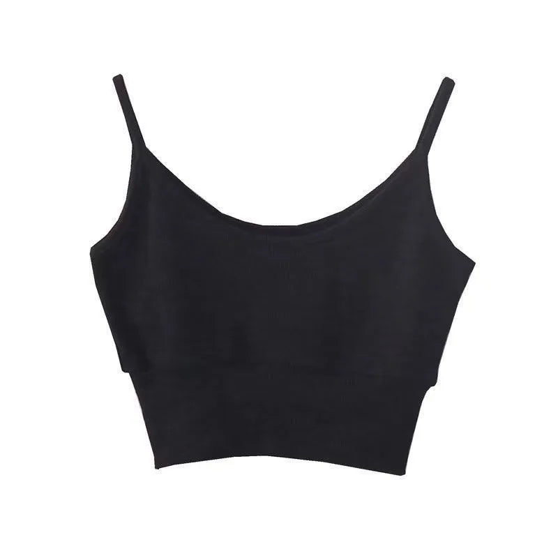 2 Piece Set Crop Sweatshirt and Spaghetti Strap Top
