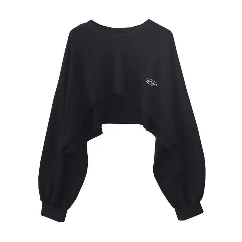 2 Piece Set Crop Sweatshirt and Spaghetti Strap Top