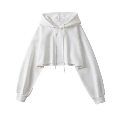 Street Wear Crop Top Hoodie Women