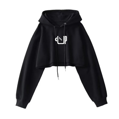 Street Wear Crop Top Hoodie Women