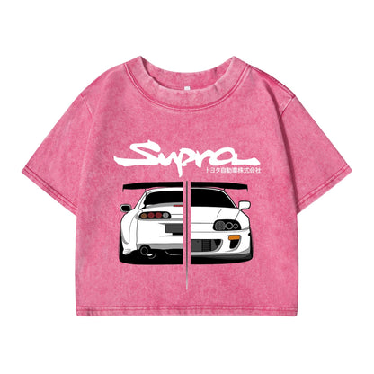 Crop Top JDM Print Short Sleeve