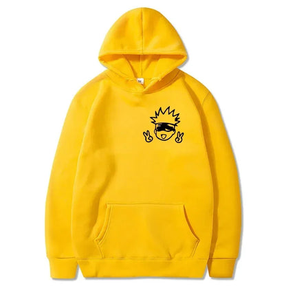 Neutral hoodie Jujutsu Kaisen cartoon large-scale animation design Kawaii Gojo Satoru  Pattern streetwear Spring and Autumn