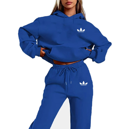 Letter Printed Women Hoodie set Street Hip Hop Clothing Casual Female 2pcs Clothing Plush sweatshirt Perfect for Outdoor