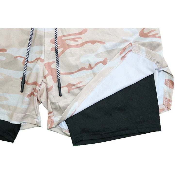 2024Anime Baki 2-in-1 Gym Performance Short Mens Athletic Compression Shorts Quick Dry Stretch Workout Fitness Running Sportwear