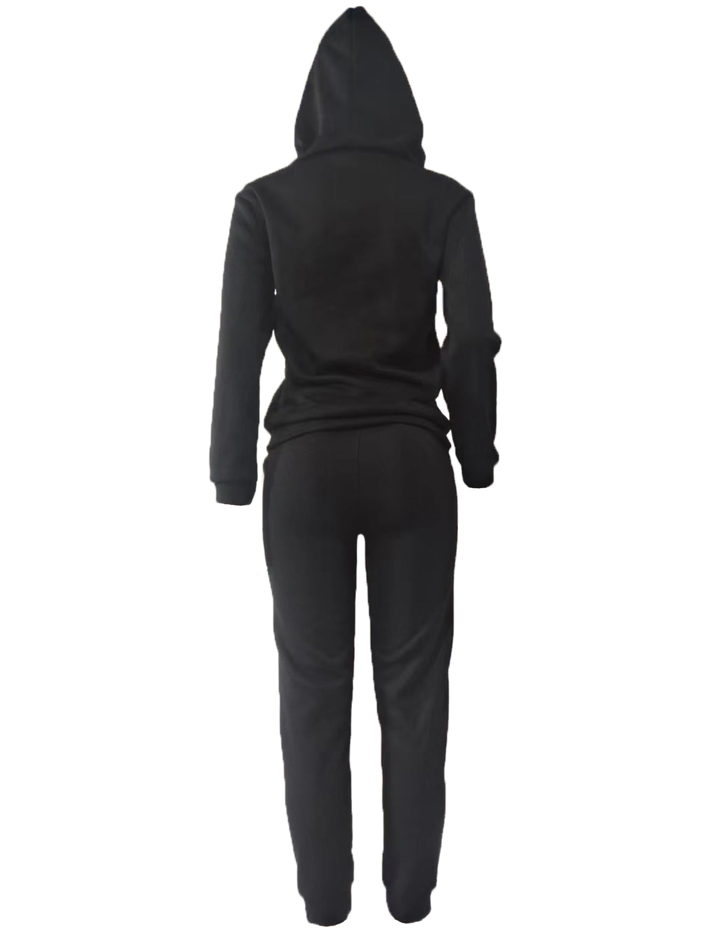 Casual Letter Print Two-piece Set, Kangaroo Pocket Hoodie & Drawstring Pants Outfits - Women's Clothing - Soft & Comfortable Fabric - Perfect for Casual Wear & Loungewear - Ideal Gift for Women